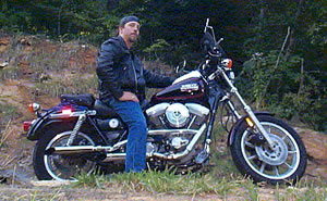 astFred riding a 1989 FXR in WNC Mountains in the Fall of 2001 