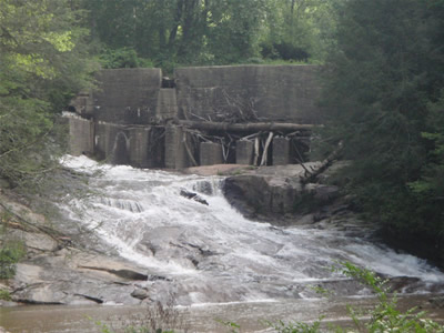 One of two dams on Big Hungry River