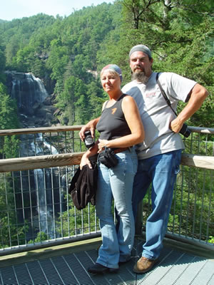 Bob and Gwen at Whitewater Falls