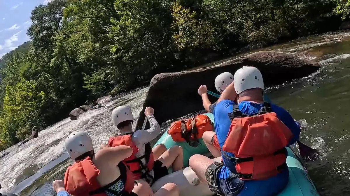 Elephant Rock at entrance to Moon Chute rapid