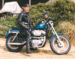 FastFred on 1994 XLD motorcycle - Isle of Palms during the Winter of 1993