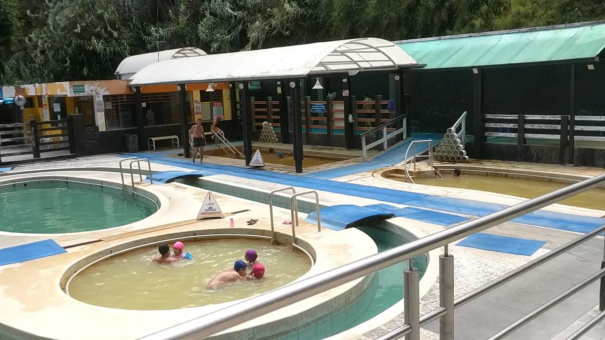 Thermal baths at El Salado in Baños de Agua Santa