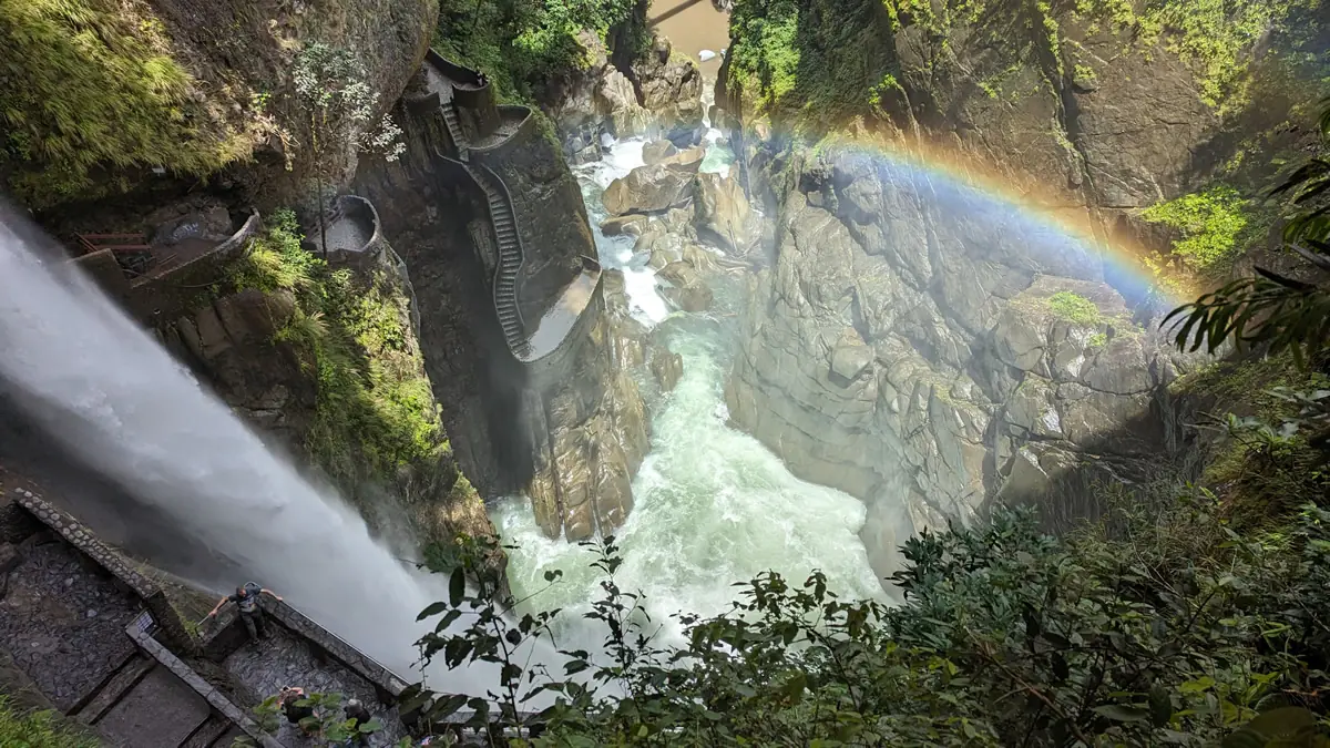 Rainbow in the mist of Pailon del Diablo
