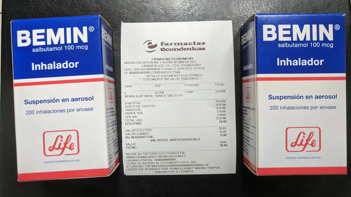 A Salbutamol 100 mg inhaler