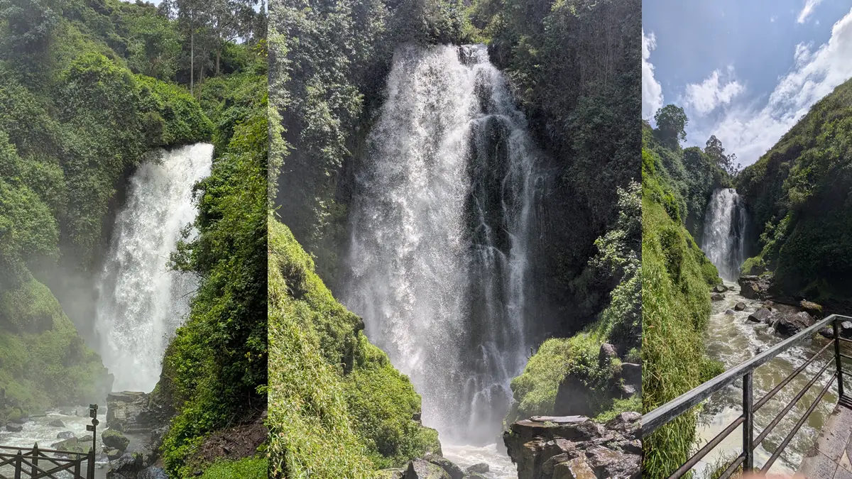 Cascada de Peguche sacred waterfall near Otavalo, Ecuador