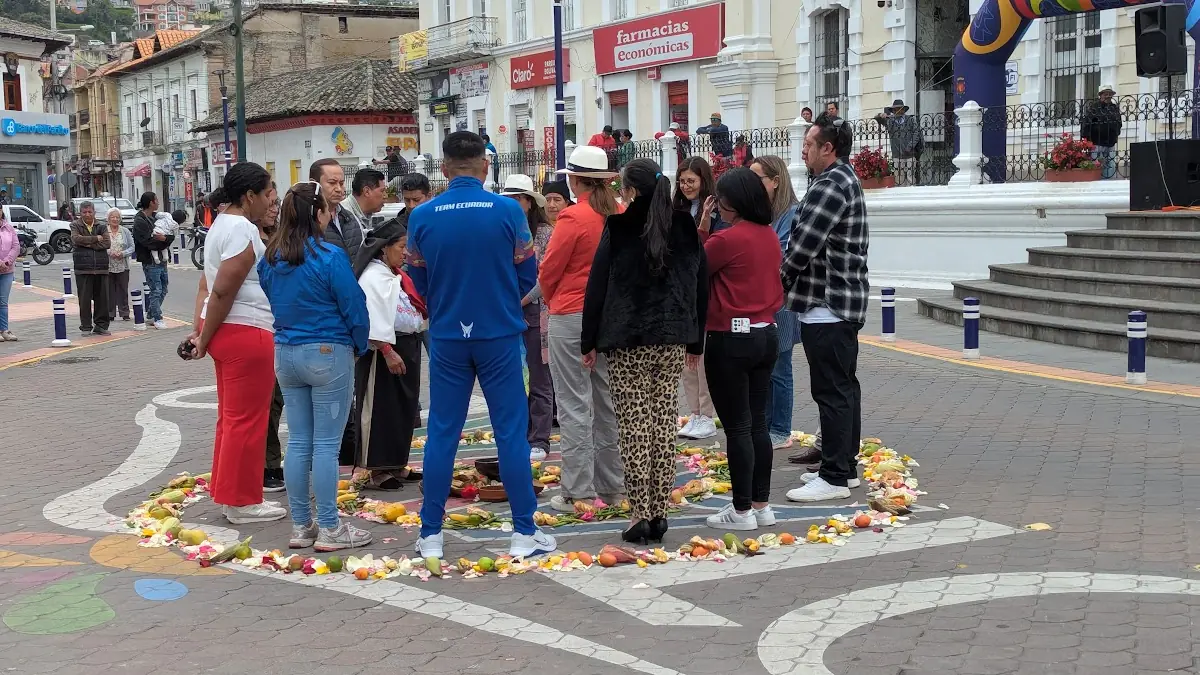 Celebrations for the indigenous Paucar Raymi spring equinox festival in Otavalo, Ecuador