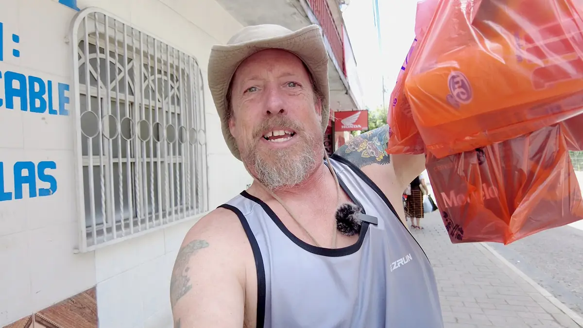 Fast Fred shopping for groceries on Atitlan