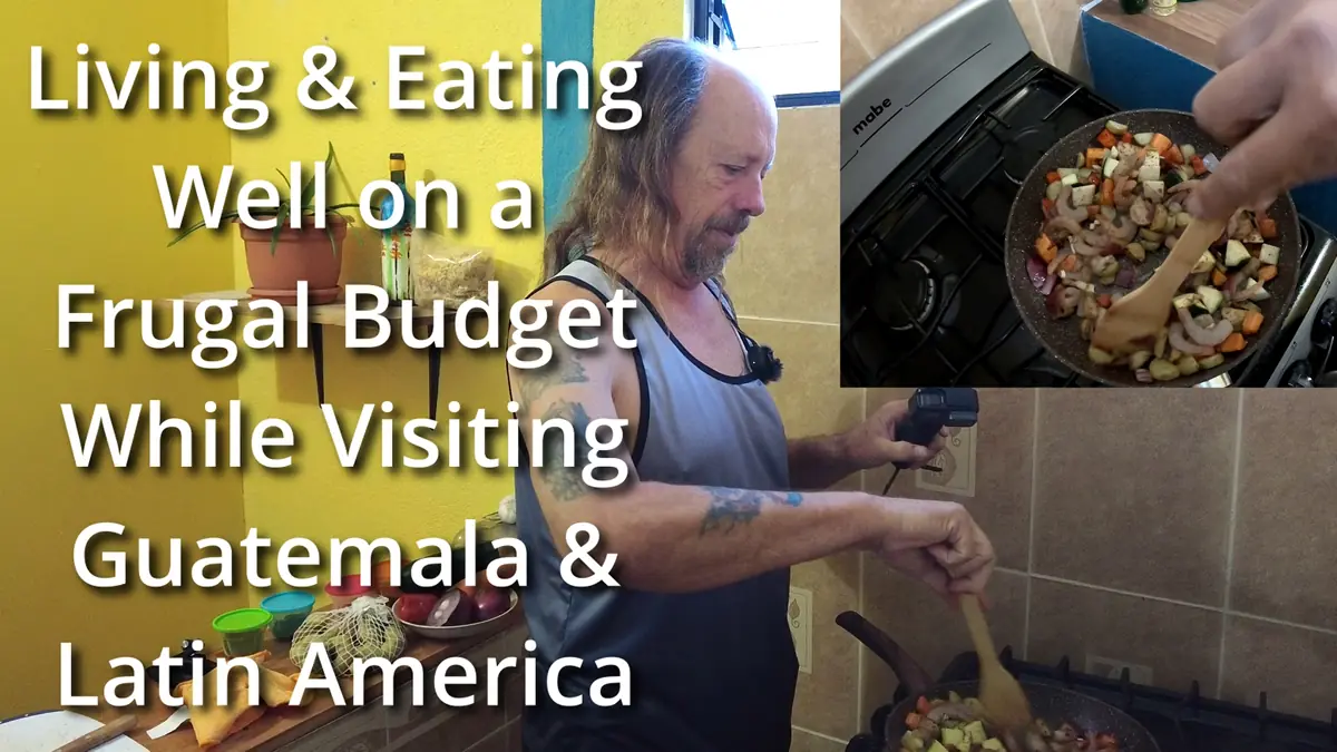 Fast Fred cooking in his apartment in Guatemala