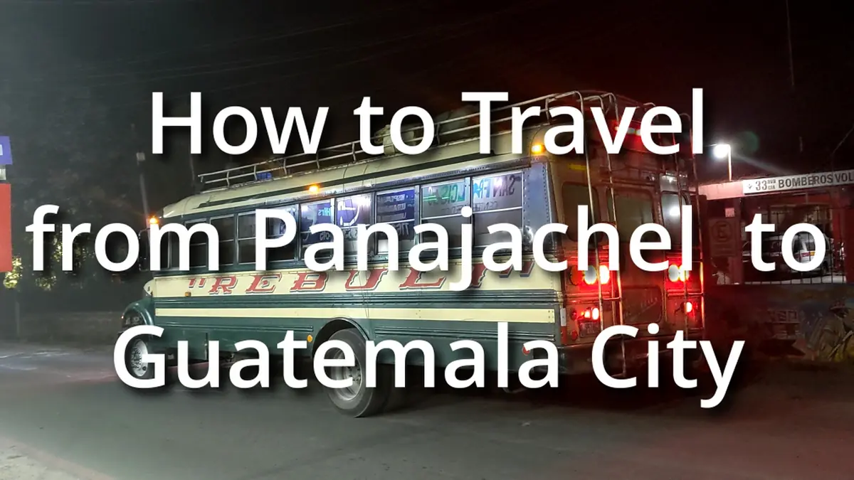 The colorful chicken bus I took from Panachel on Lake Atitilan to Guatemala City