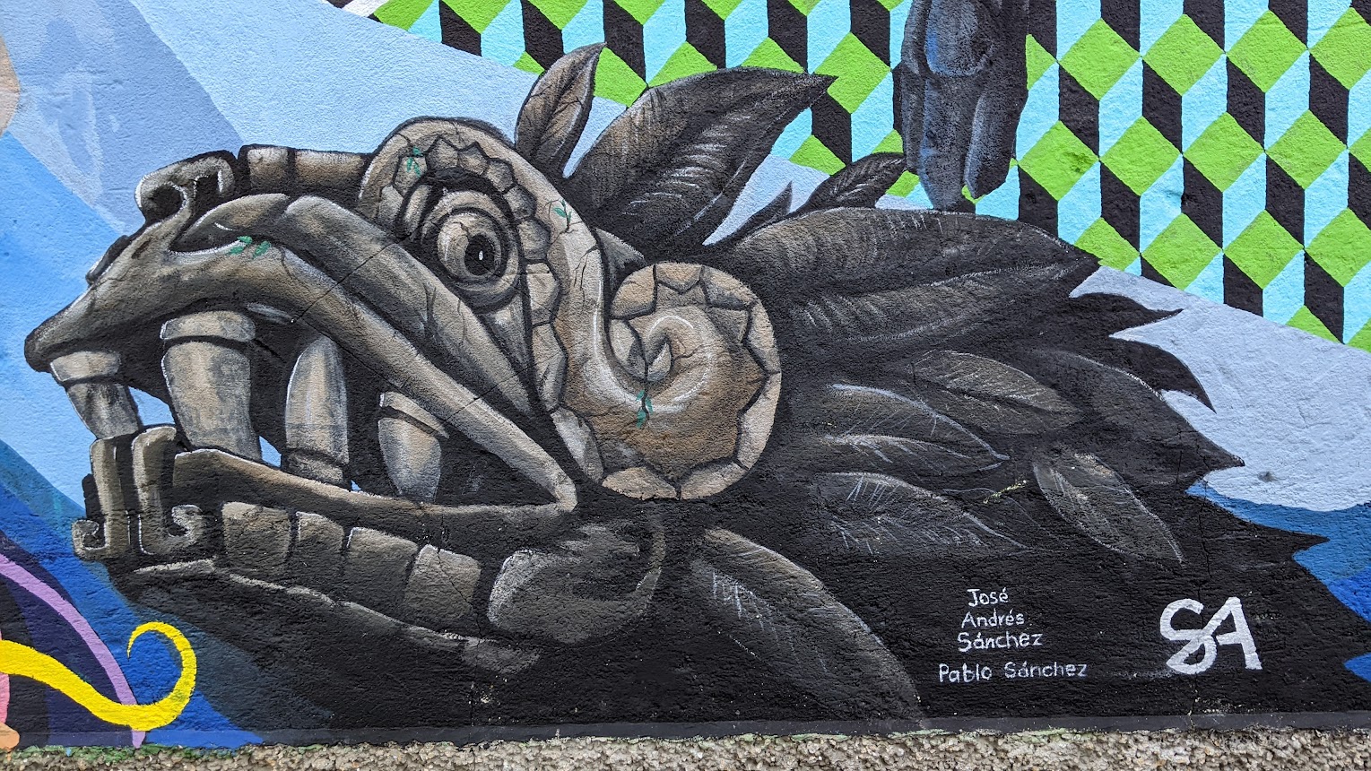 Street Art Feathered Serpent
