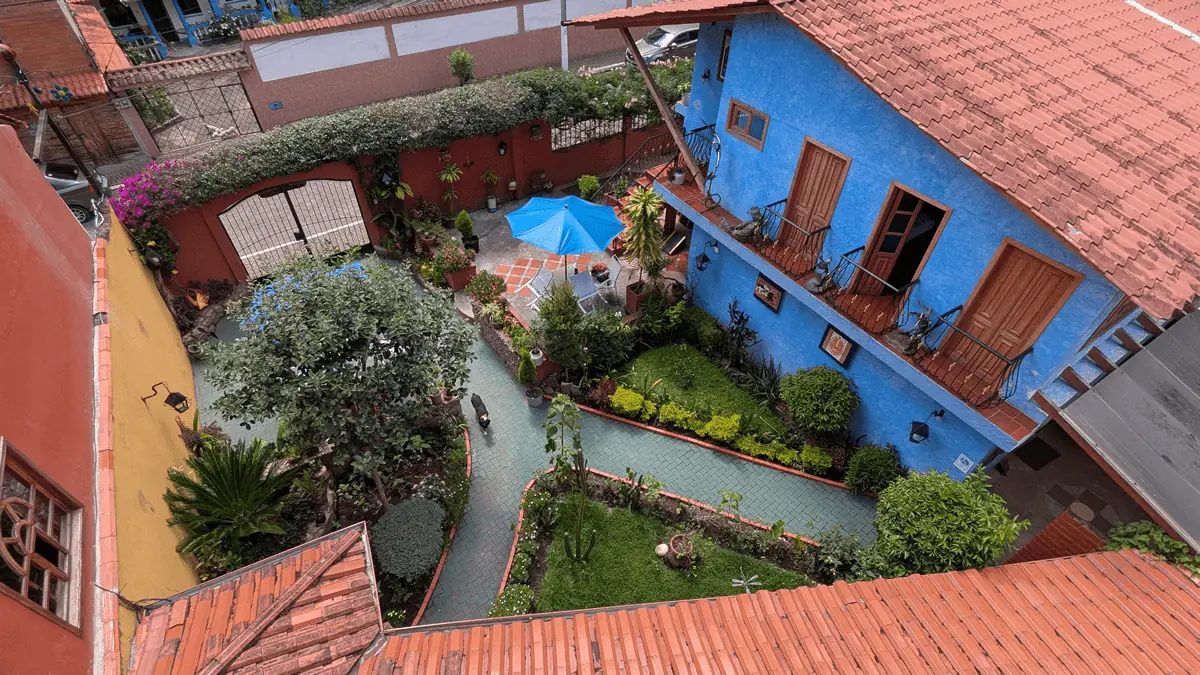 La Posada del Arte in Banos de Agua Ecuador has wonderful food and lodging