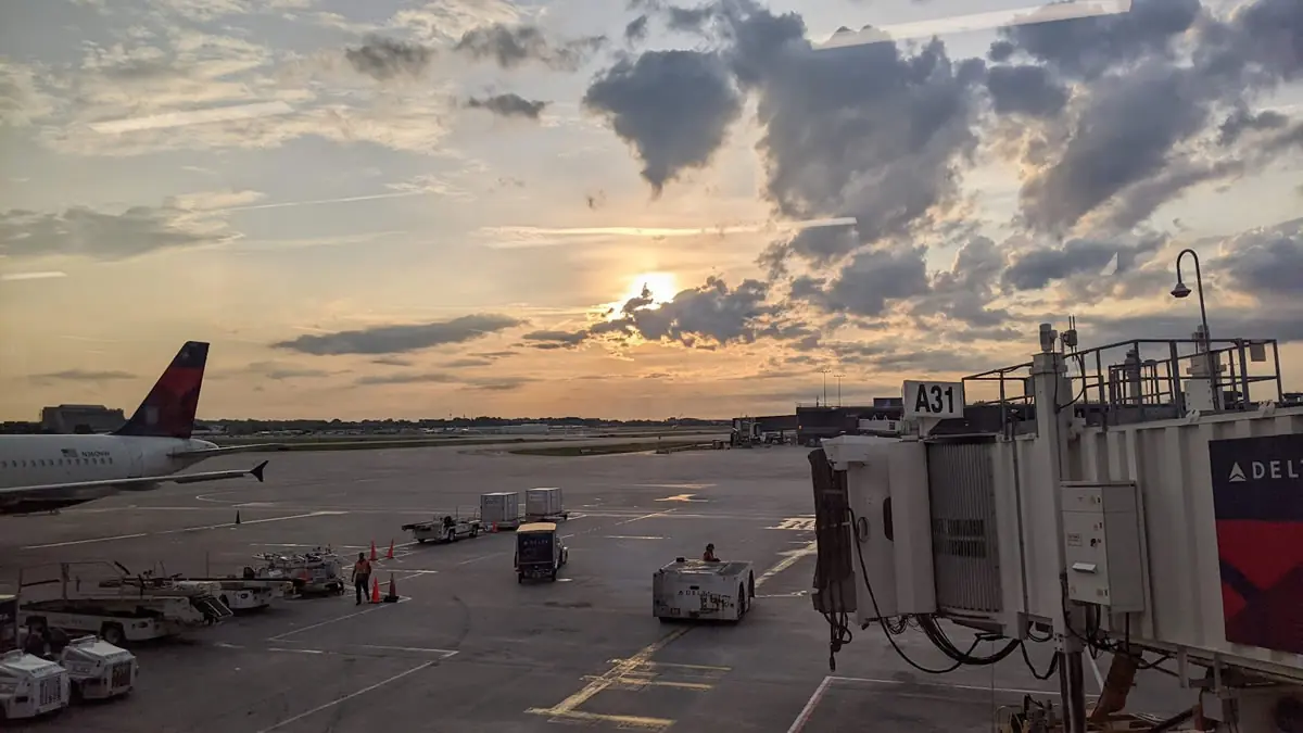 Fort Lauderdale FL Sunset over the air strip