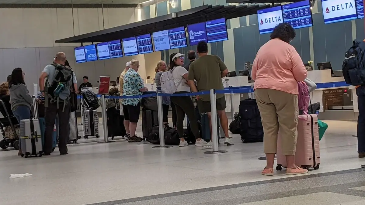 Delta counter in CHS where I had to explain why I had no return trip ticket