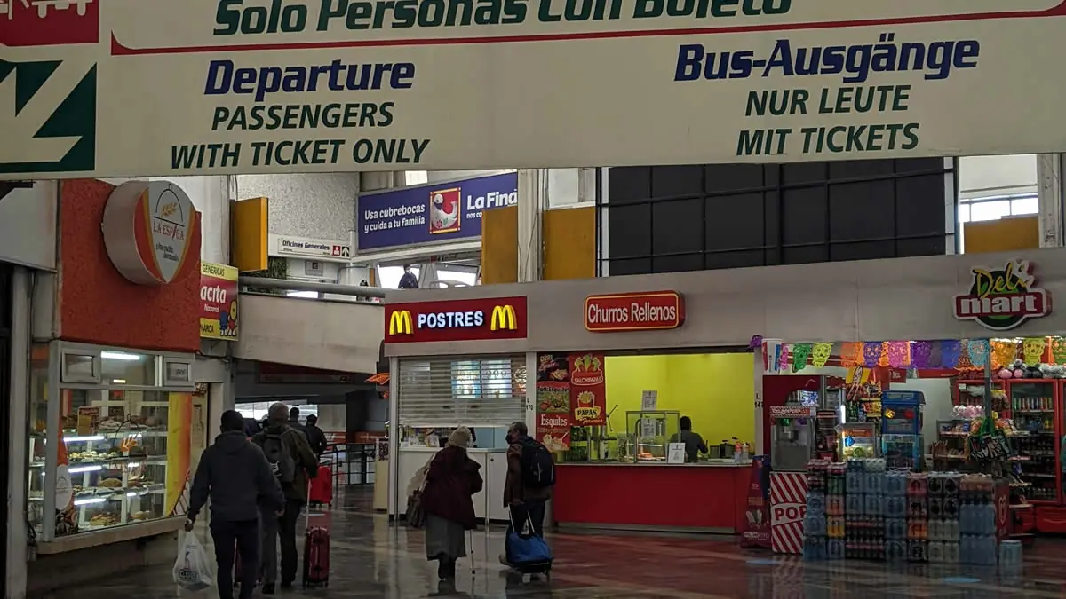 Puebla Bus Terminal interior view