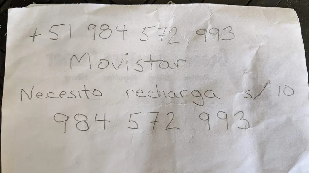 A tactical cheat sheet for Movistar recargas in Peru, showing how to add data and airtime to a local SIM card.