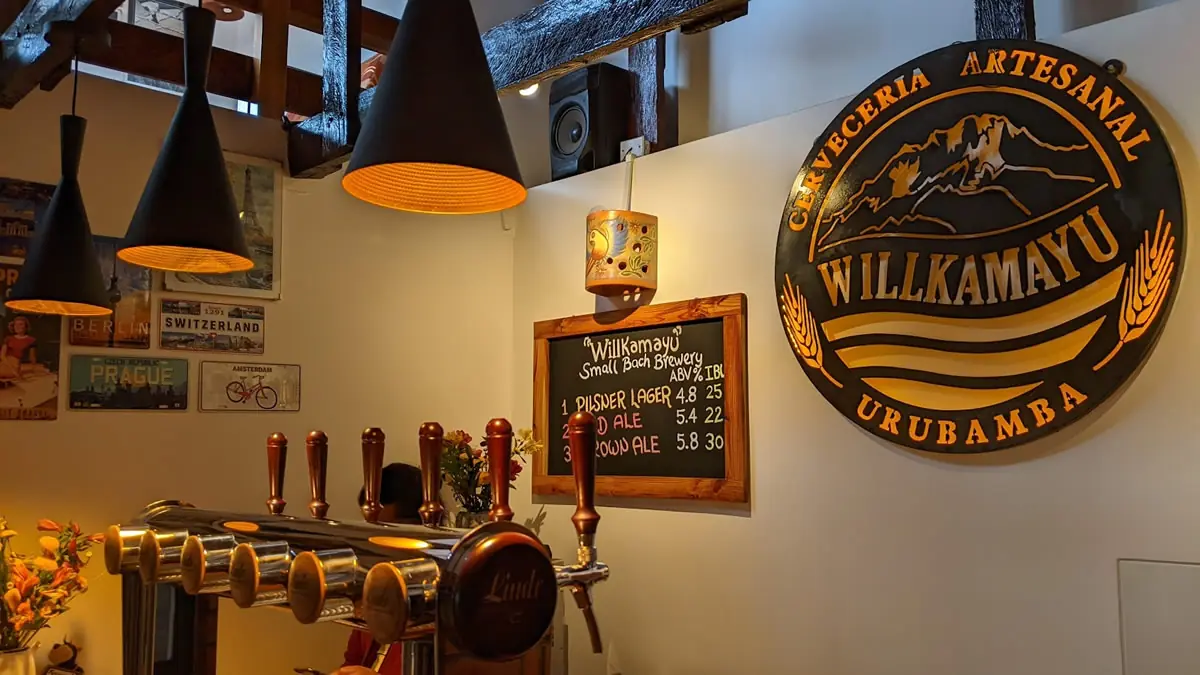 Willkamayu Cervecería Artesanal, a local craft brewery located in the Sacred Valley town of Urubamba, Peru.