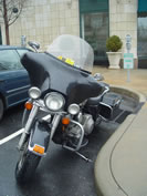 FastFred's wet motorcycle in Asheville